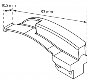 Stellar Series™ Laryngoscope Blades (Macintosh Profile) Size 1