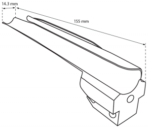 Stellar Series™ Laryngoscope Blades (Miller Profile) Size 2